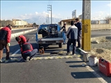 نصب سرعت گیر در بلوار آیت الله هاشمی رفسنجانی توسط شهرداری ملارد