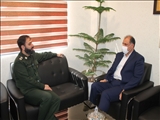 دیدار مدیر شبکه بهداشت و درمان با فرمانده سپاه پاسداران ملارد به مناسبت روز پاسدار