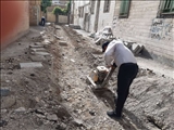عملیات جدولگذاری معابر شهری در دست اجراست.

