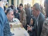 برپایی میز خدمت ادارات خدمات رسان شهرستان ملارد در مصلی نماز جمعه