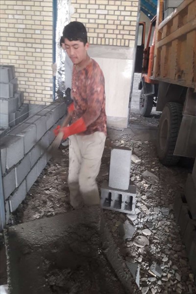 پیشرفت عملیات احداث سالن ورزشی