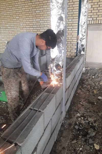 پیشرفت عملیات احداث سالن ورزشی