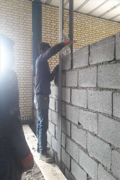 پیشرفت عملیات احداث سالن ورزشی