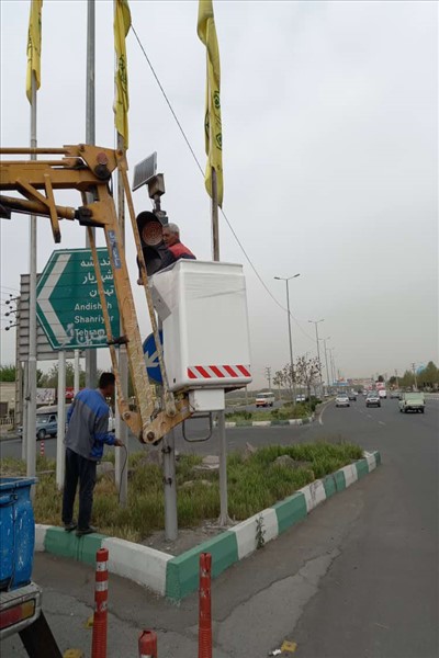 ترمیم و بازسازی چراغ‌های راهنمایی