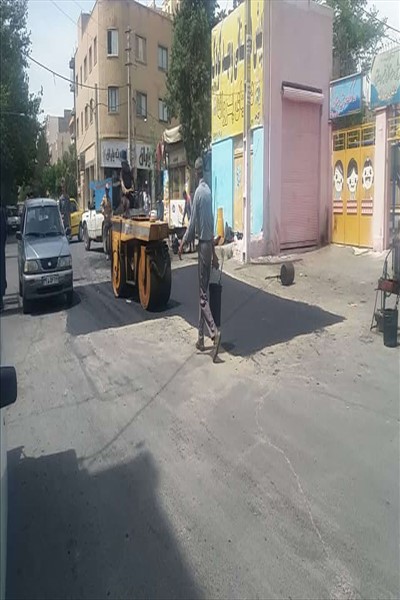 عملیات بهسازی معابر شهر ملارد در