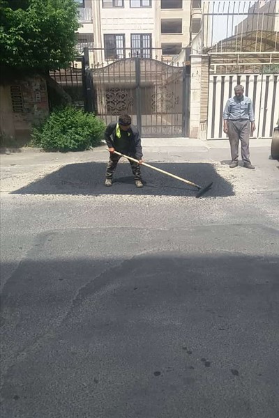 عملیات بهسازی معابر شهر ملارد در