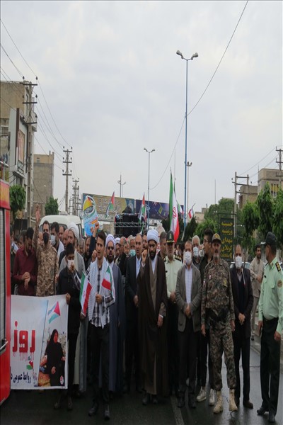 حضورپرشور مردم و مسئولین روزه دار