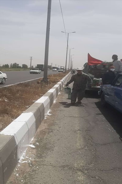 رنگ آمیزی جداول رفوژ میانی محور