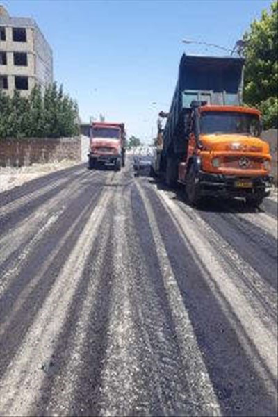 تداوم اجرای عملیات آسفالت ولگه