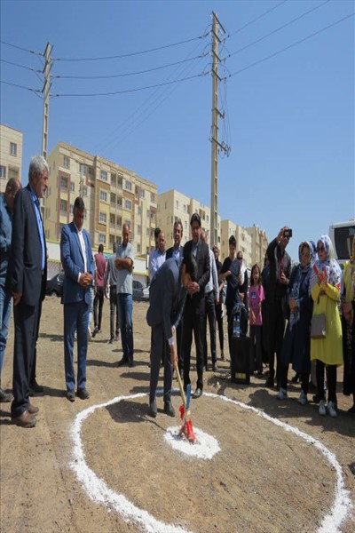 آئین کلنگ زنی احداث مدرسه 15 کلاسه